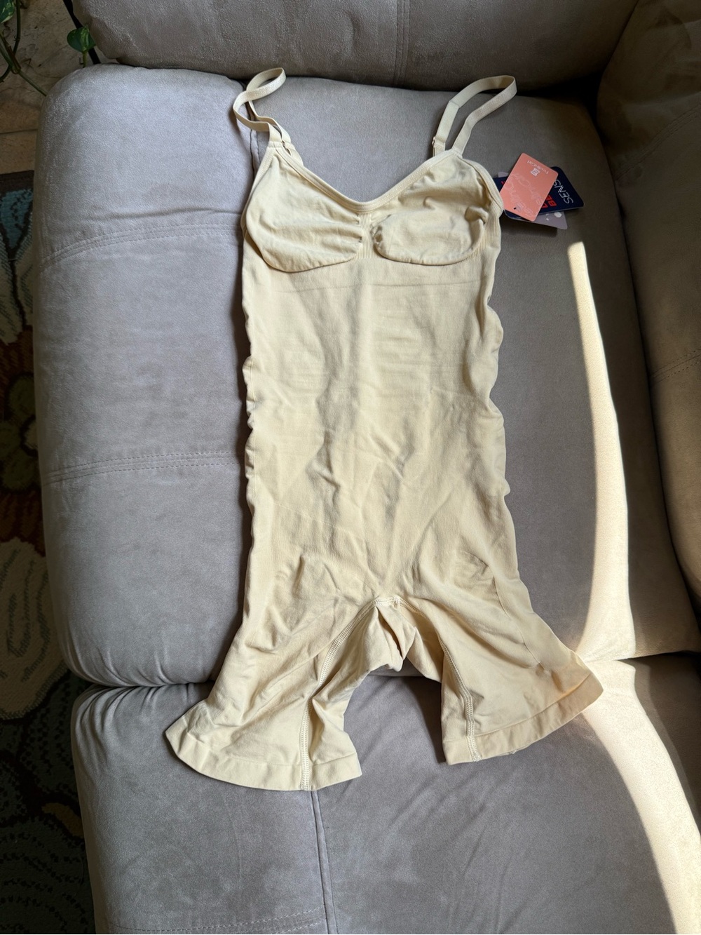 Skims Dup Seamless Shaping Bodysuit in Cream - NWT